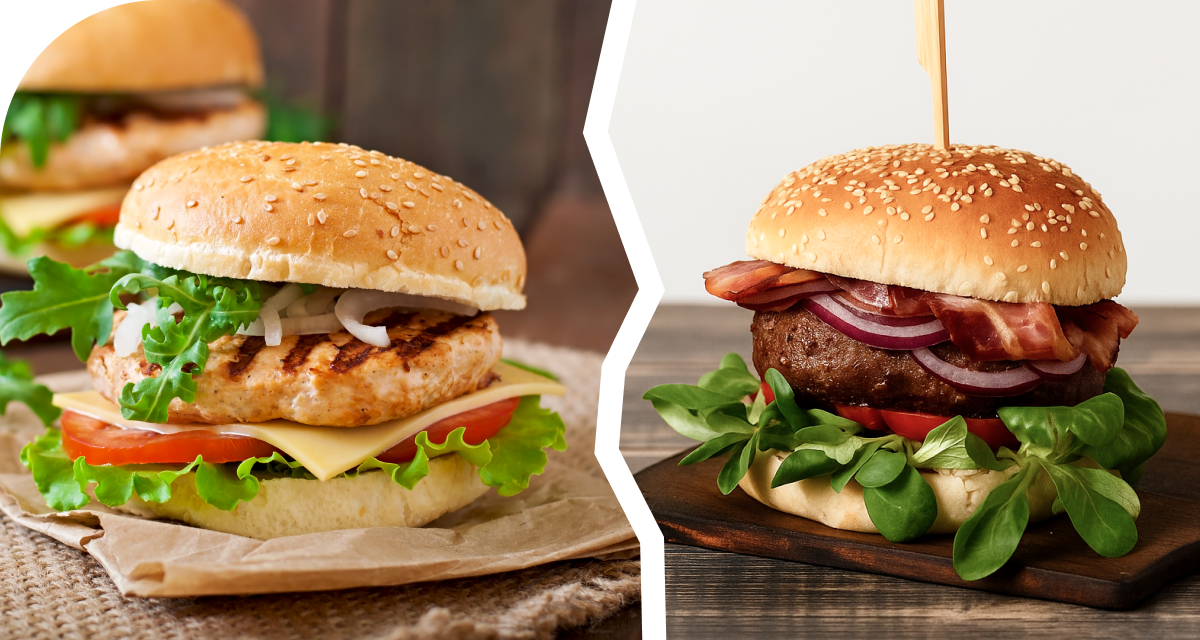 Turkey burger vs beef burger