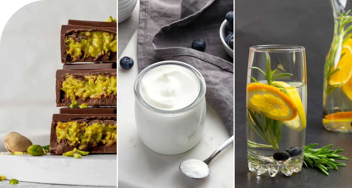 Yogurt, water, fiber